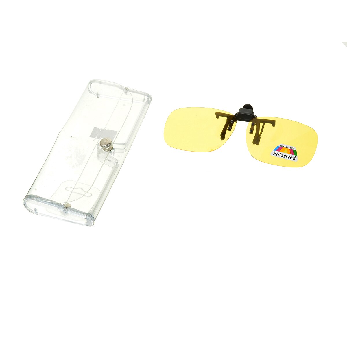 Polarized Clip-on Sunglasses Night Vision Unisex Flip Up Over Prescription Glasses For Driving Fishing Sport Ultra Light