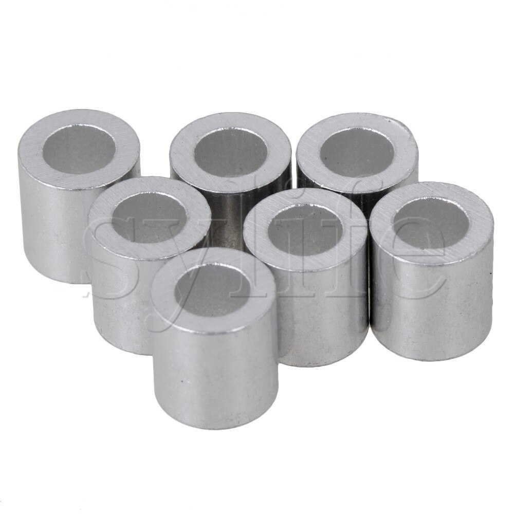 Round Holes M4 Aluninum Crimping Loop Sleeve for 4mm Wire Rope Pack of 50