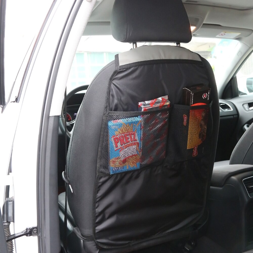Vingtank Waterdichte Car Seat Terug Storage Organizer Pocket Auto Back Seat Protectors Polyester Fiber Kick Mat Auto Stoelhoezen