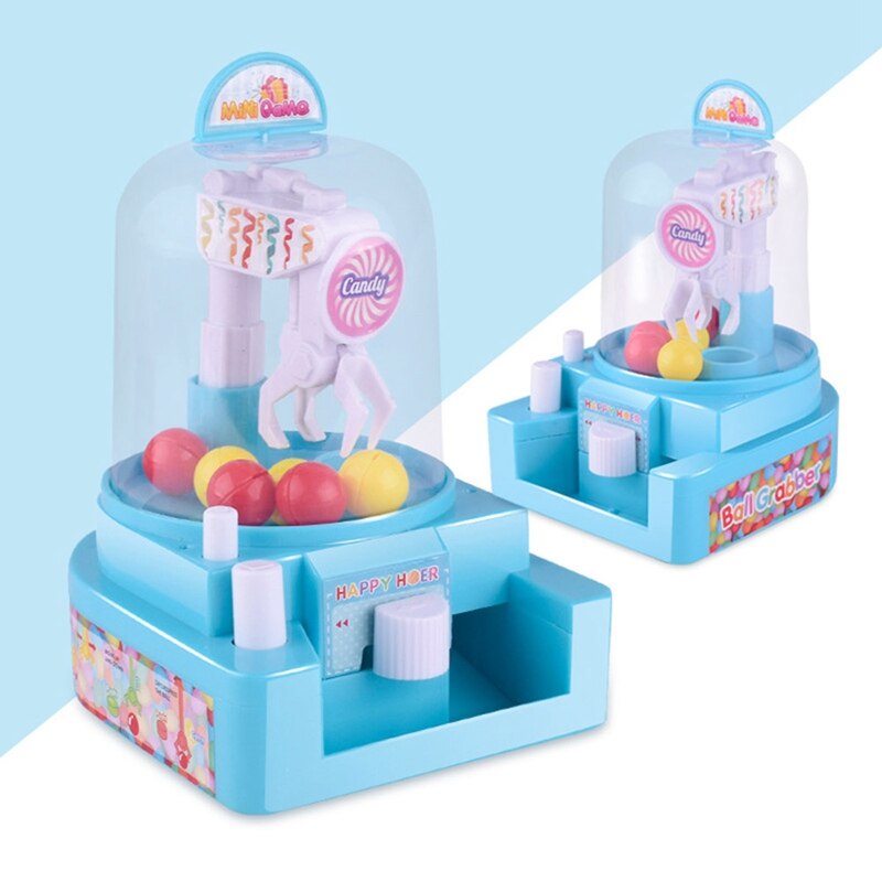 Willekeurige Kleur Kids Mini Pop Klauw Machine Bal Catcher Game Candy Machine Fun Desktop Interactieve Handleiding Kinderen Baby Speelgoed