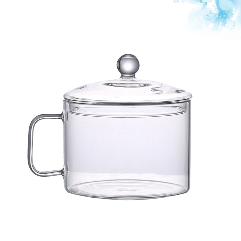 Durable Glass Cooking Pot Multi-function Open Fire Heating Health Stew Pot Instant Noodle Pot Noodles Bowls for Home Kitchen Res: As Shown 1