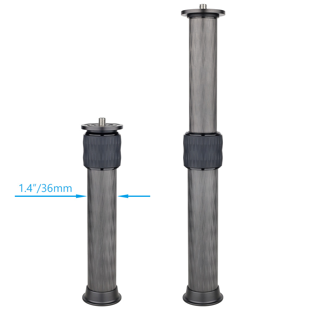ARTCISE 10 Layers Carbon Fiber Center Column Extender 2-Section Tube Extension for Tripod Monopod 25.5mm/40mm CNC Anodized