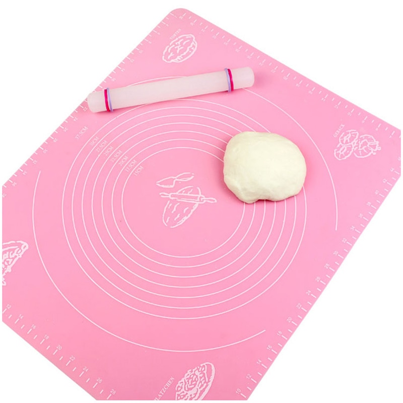 Tapete antiadherente de silicona para hornear, tapete para cortar arcilla Fondant, estera a prueba de fugas, accesorio de herramienta de cocina, 2 colores