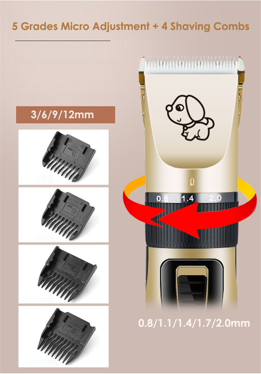 Electric Pet Clippers Grooming Kit Rechargeable Pet Cat Dog Hair Trimmer Shaver Animals Hair Cutting Machine
