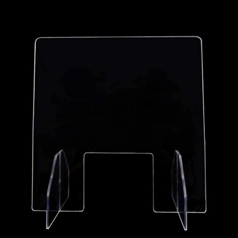 Protective Sneeze Guard, Clear Acrylic Plexiglass Shield for Counters, Food Sn, Transaction Window for Employers,