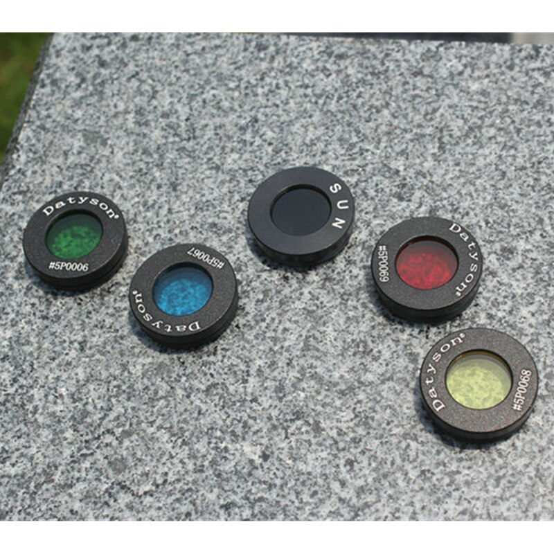 Datyson 0.965 pulgadas negro rojo amarillo verde azul astronómico telescopio accesorios SOL/luna/nebulosa filtro 5P0057 +