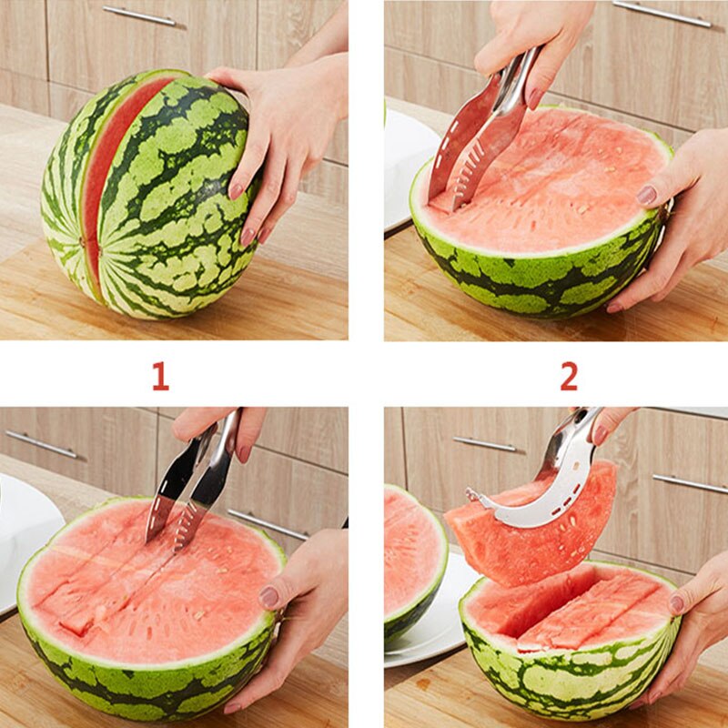 Wassermelone Artefakt Schneidemesser Edelstahl Messer Corer Obst und Gemüse Werkzeuge Wassermelone Clip Küchenzubehör