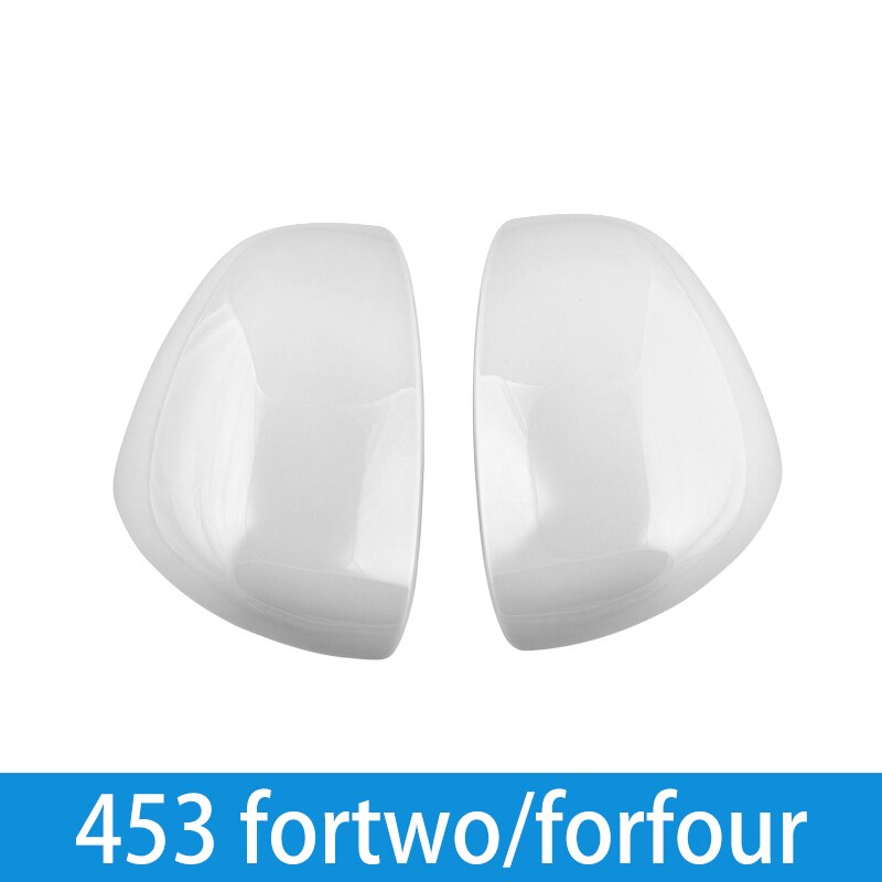 Cubierta de espejo lateral de fibra de carbono, accesorios de estilo de coche para Smart 453 Forfour Fortwo: Blanco