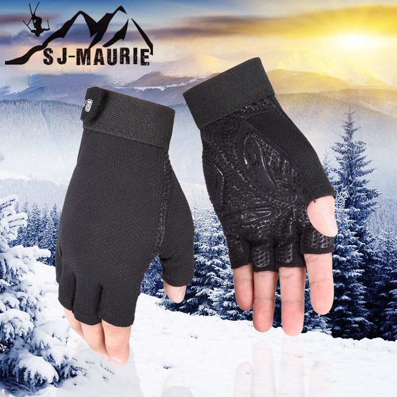 Half Short Cycling Finger Gloves Sports Bicycle MTB Bikes Gloves material is soft Outdoor Cycling