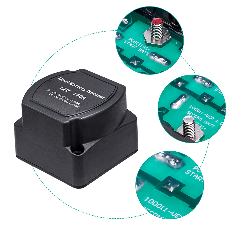 12V 140A Spannung Empfindliche Relais Batterie Isolator Automatische Ladung Relais Auto Zubehör Auto Batterie Relais