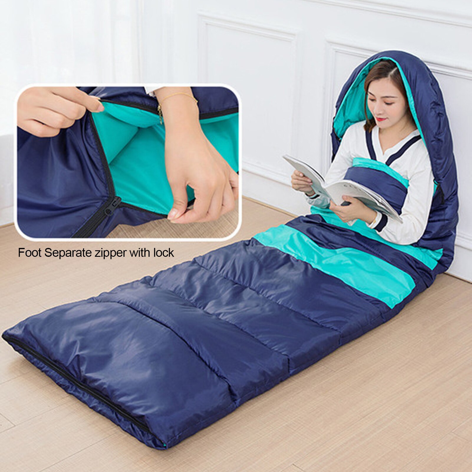 Heizung Schlafsack Camping Ultraleicht Schlafsack Unten Wasserdichte Faul Tasche Tragbare Lagerung Kompression Schlummer Tasche