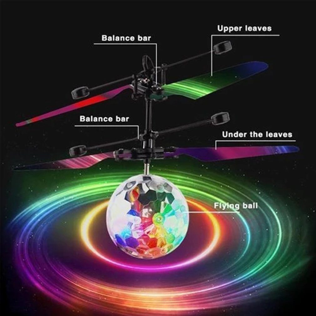 Kolorowe zawieszenie piłka indukcyjna samolot indukcyjny samolot indukcyjna kryształowa kula latająca piłka indukcyjna pływające kulki zabawka