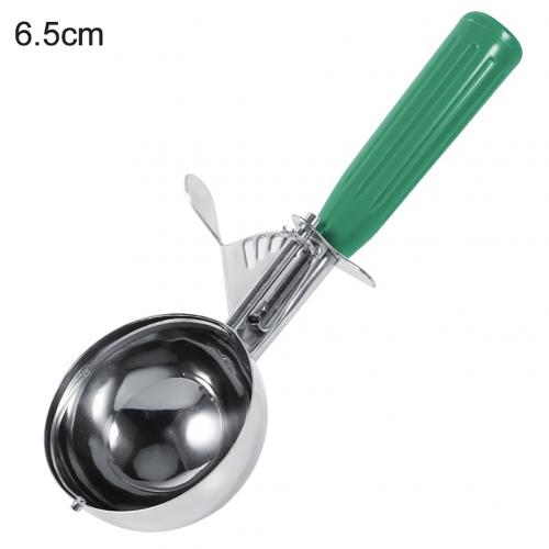 Stainless Steel Ice Cream Scoops with Plastic Handle Fruit Mash Spoon Ice Cream Ball Scoop Ice Cream Spoons Kitchen Tool: 65mm