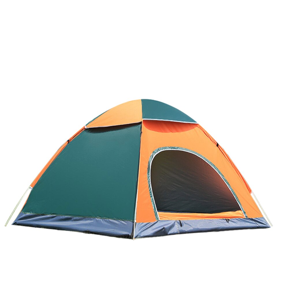 Nueva tienda de campaña automática para exteriores, tienda plegable con apertura rápida para viajes, playa, Campamento, jardín, toldo: Orange-green  3-4 pe