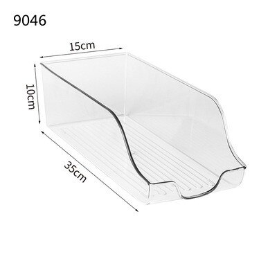 PET Kitchen Refrigerator Storage Box with Handle Transparent Fruit Vegetable Beverage Storage Box Kitchen storage Organization: 6