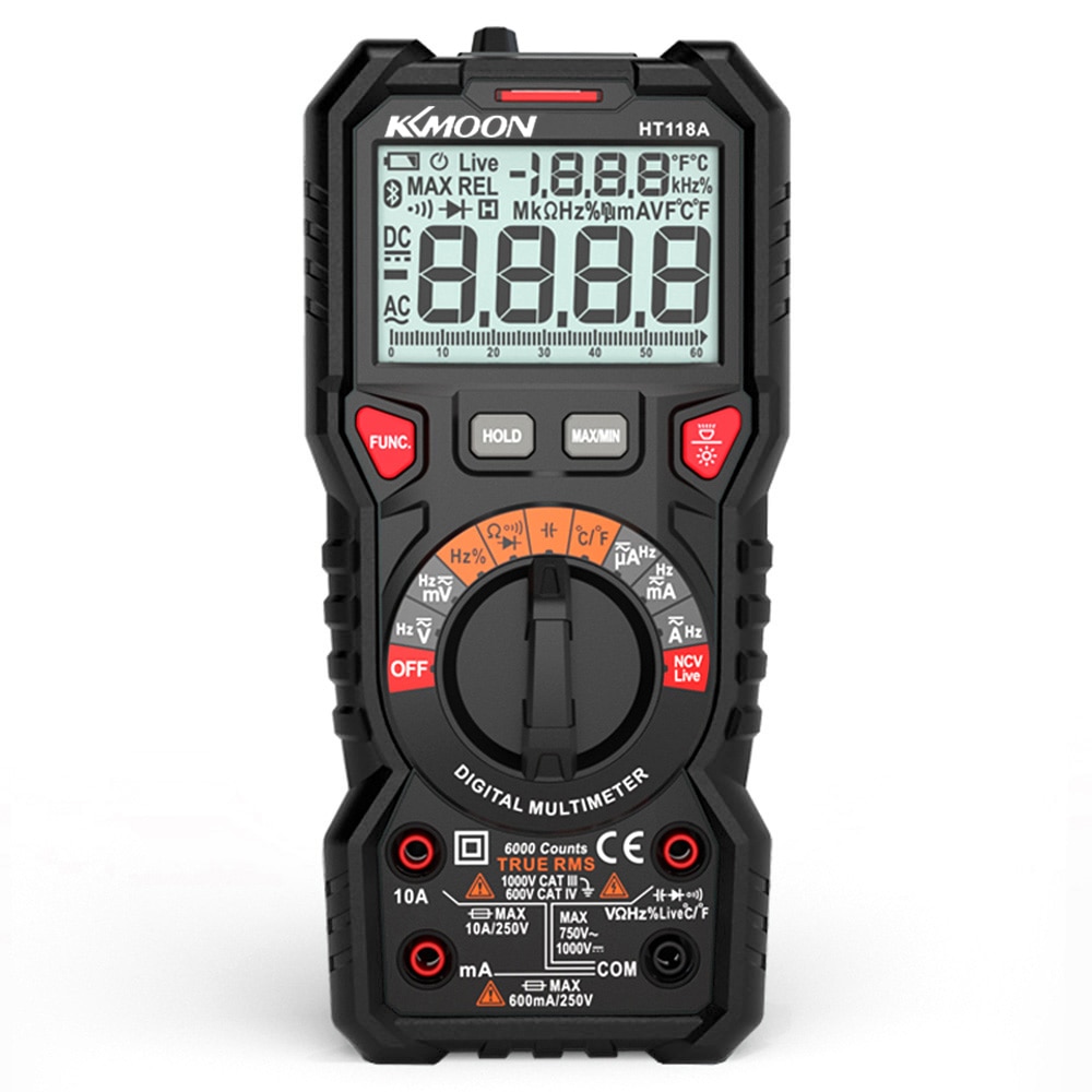 Kkmoon Ht A Digital Multimeter Auto Range Multi Meter Counts True Rms Measuring Ac Dc Ncv