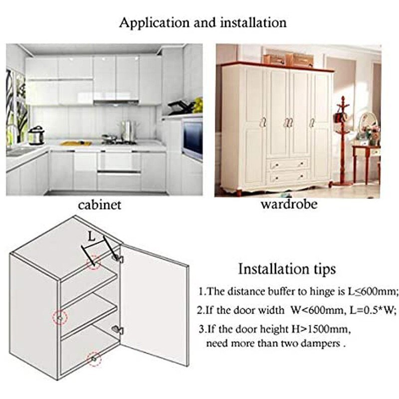 Big 8 Pack Cabinet Door Soft Close Hinge Buffer, Soft Close Damper For Cabinet Doors, Soft Close Adapter, Compact