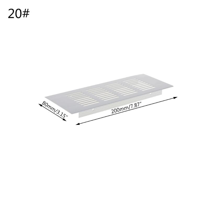 Multi størrelse aluminiumslegering lufthul perforeret plade webplade ventilationsgitter: 20cm