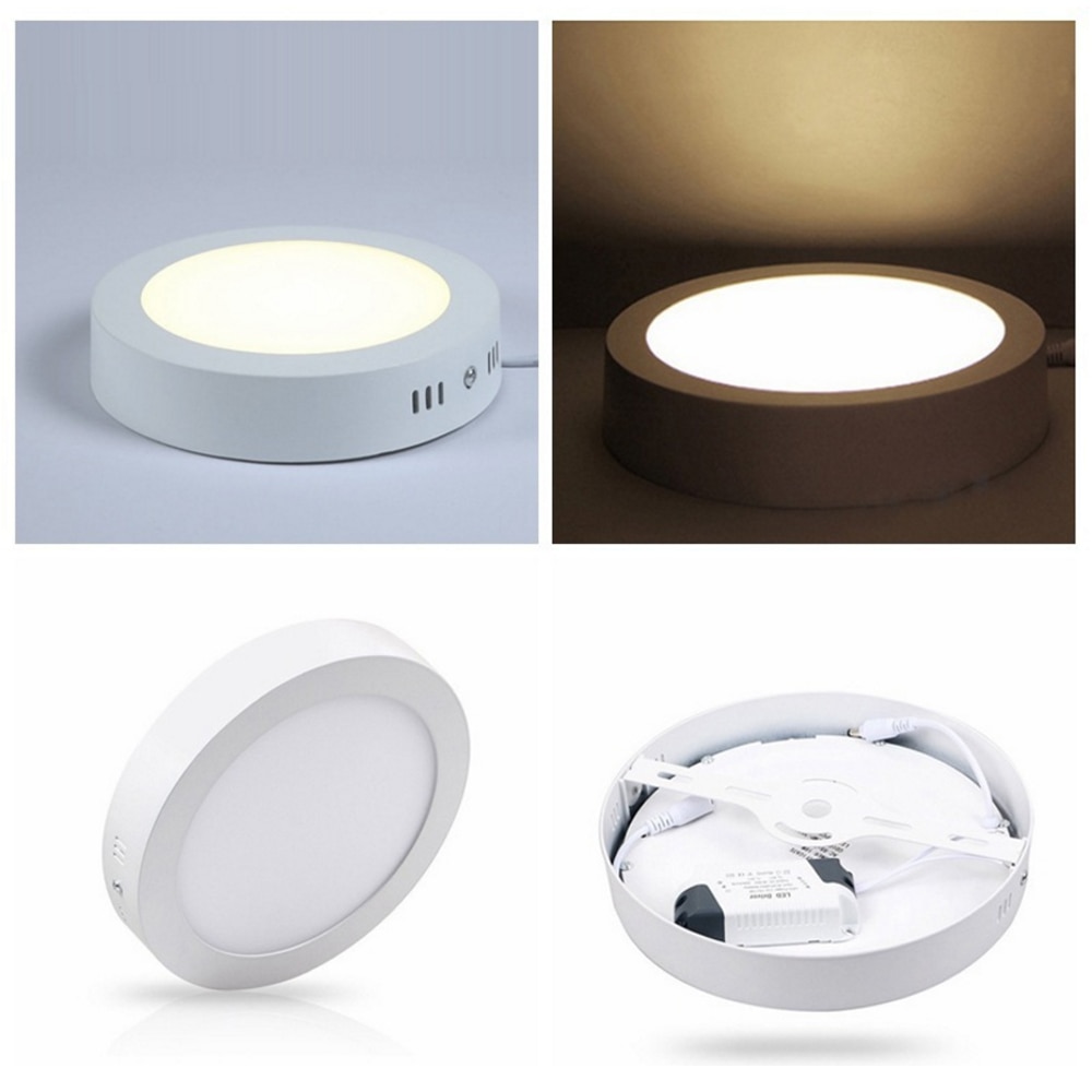 3000k/6500k led paneelivalaisin  ac 85-265v ultraohut 3cm moderni led paneeli kattovalaisin 6w 12w 18w 24w pinta-asennus painel de led