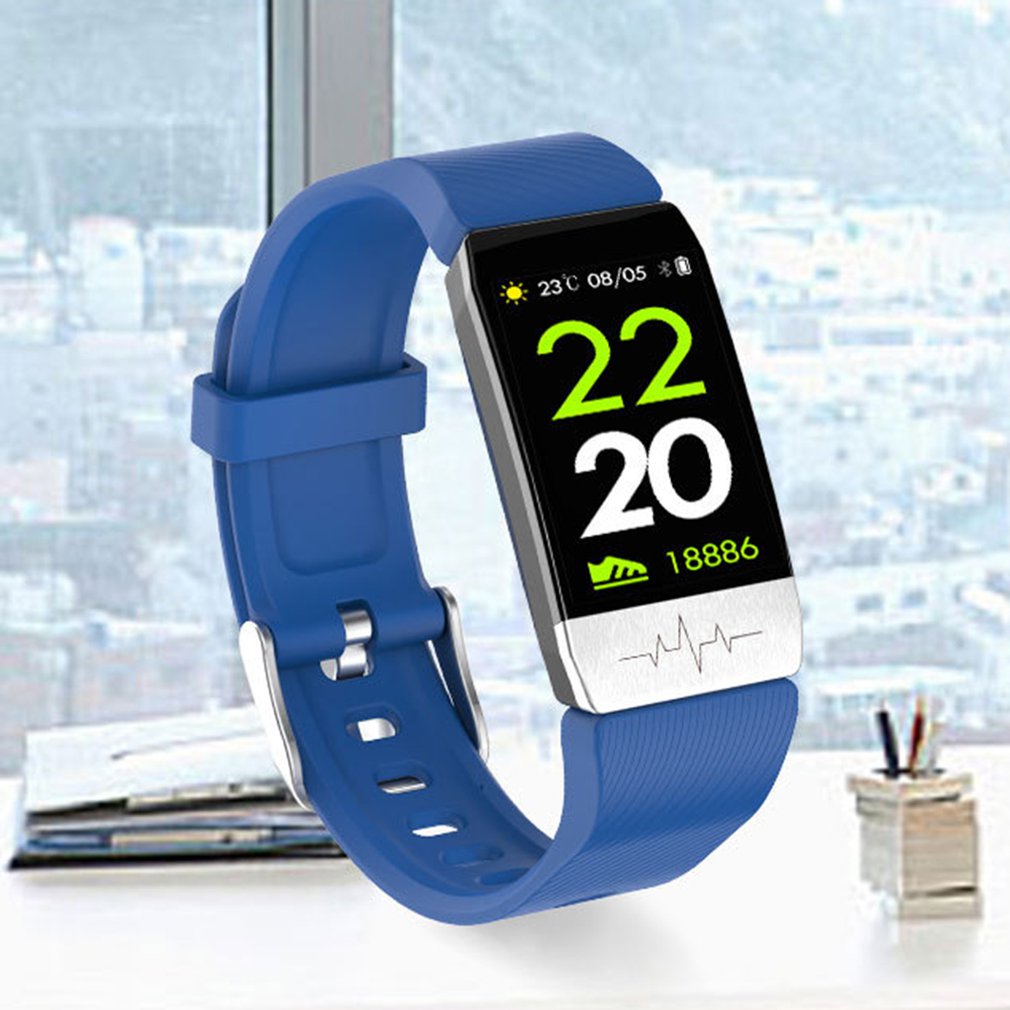 T1 Temperatuur Meting Smart Watch Ecg Bloed Zuurstof Monitoring Multi-Sport Real-Time Temperatuur IP67 Waterdicht