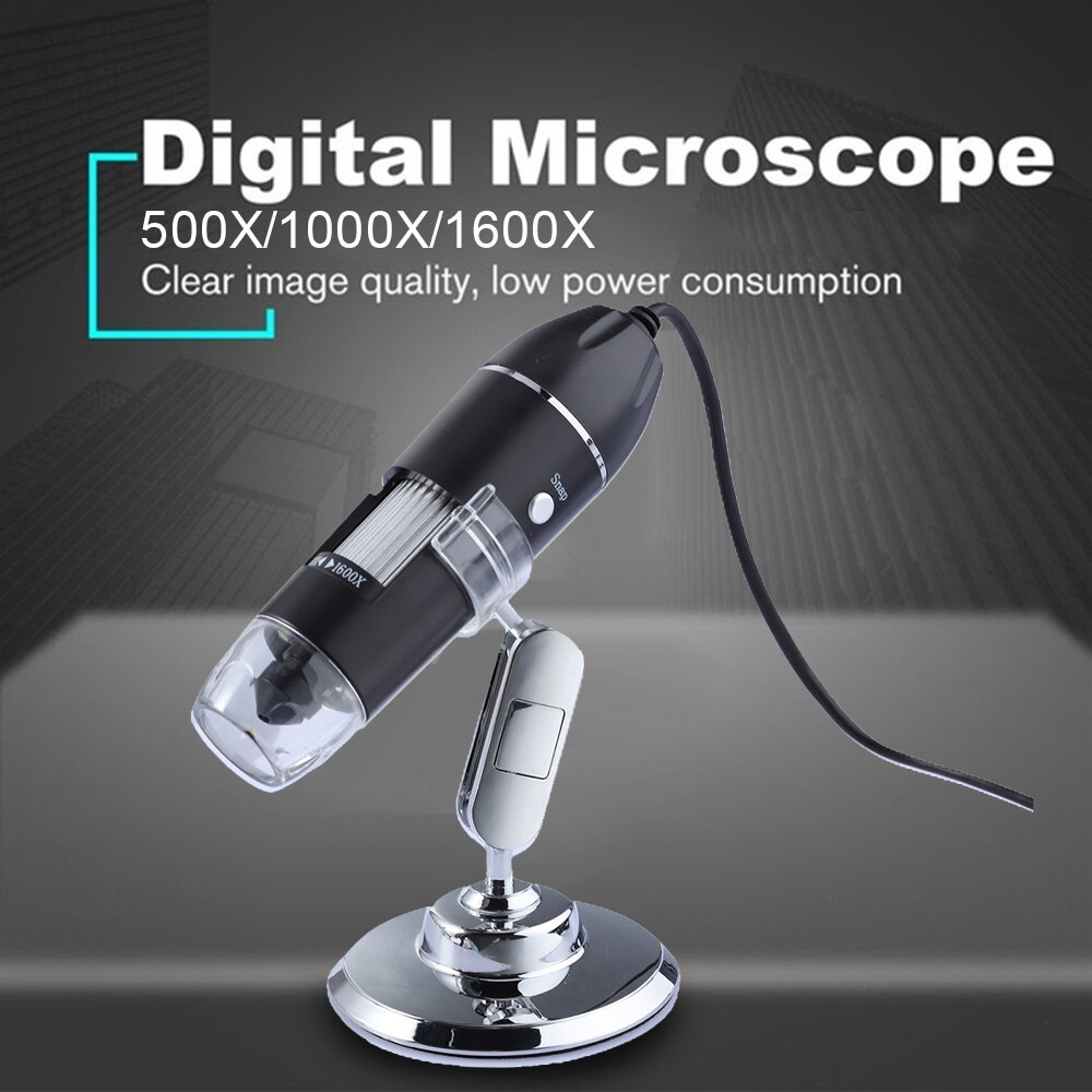 Microscope numérique Portable USB 1600x1000x500x, Microscope électronique 3 en 1 à Interface Micro USB