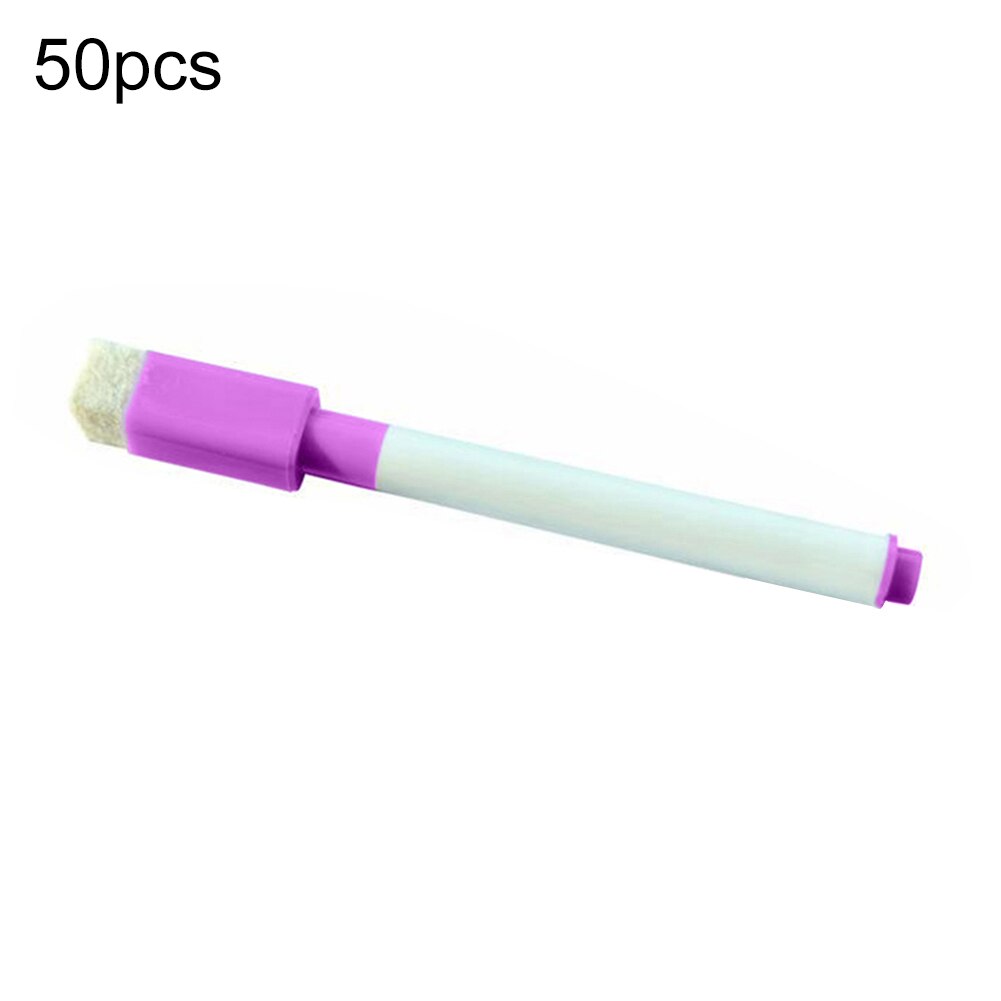 50Pcs Erasable Dry Whiteboard Markers Drawing Pens School Office Stationery: Purple 50pcs
