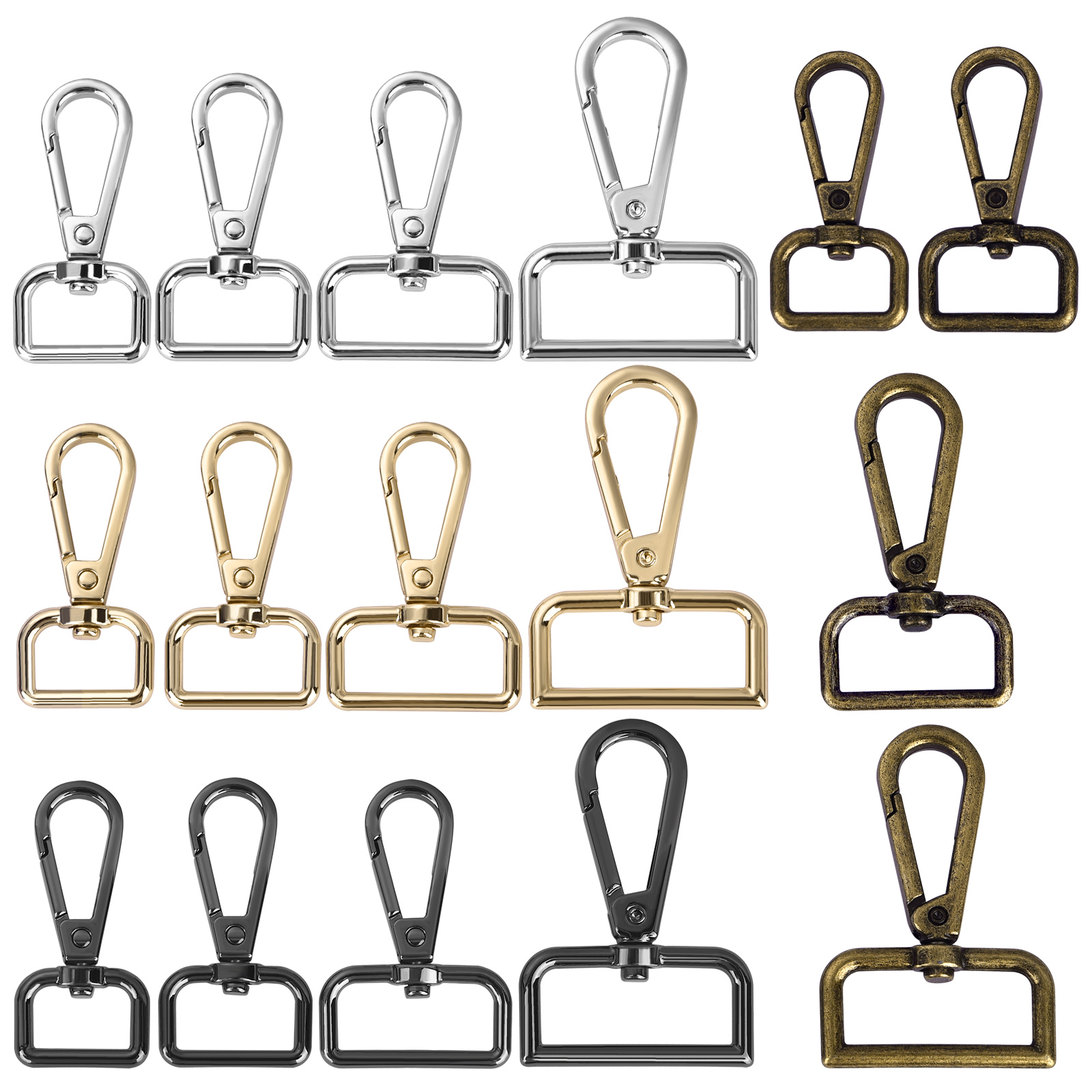 5 uds cierres giratorios aleación Metal cordón ganchos a presión Clip gancho para llavero bolsa llaveros fabricación de joyería artesanía accesorios de costura