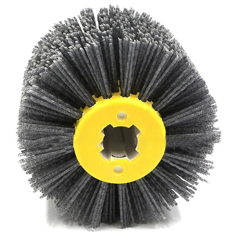 1 pièces Nylon abrasif fil Dupont tambour polissage roue brosse électrique pour le travail du bois des métaux 120*100*19mm