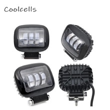 5 Inch 30W Ronde Vierkante Flood Beam Led Werk Licht Voor Motorfiets Suv Auto 4X4 Truck Offroad 24V 12V Lichten Bar Draagbare Licht