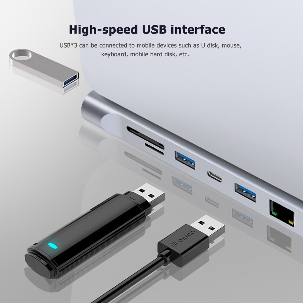 12 in 1 type-c HUB 2 USB3.0 USB2.0 2 HDMI compatibile VGA RJ45 USB-C PD 3.5mm adattatore supporto Dropshipping