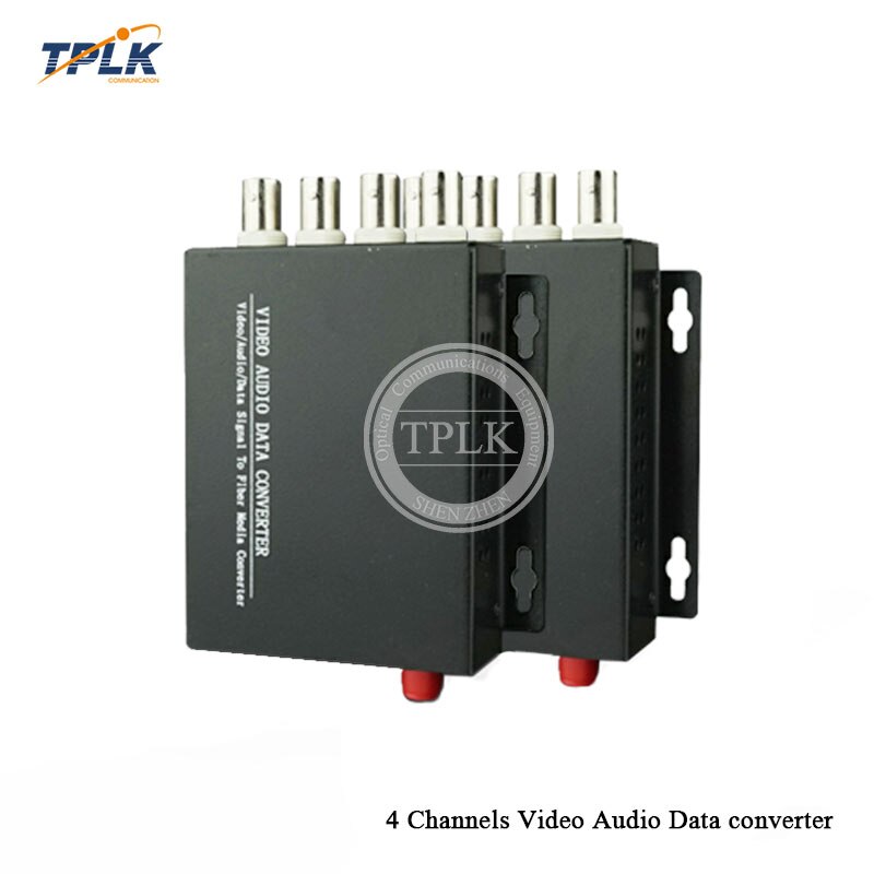 1 Paar 4 Kanalen Video Audio Data Converter Ahd/Tvi/Cvi Ip Audio Video Fiber Optische Converter