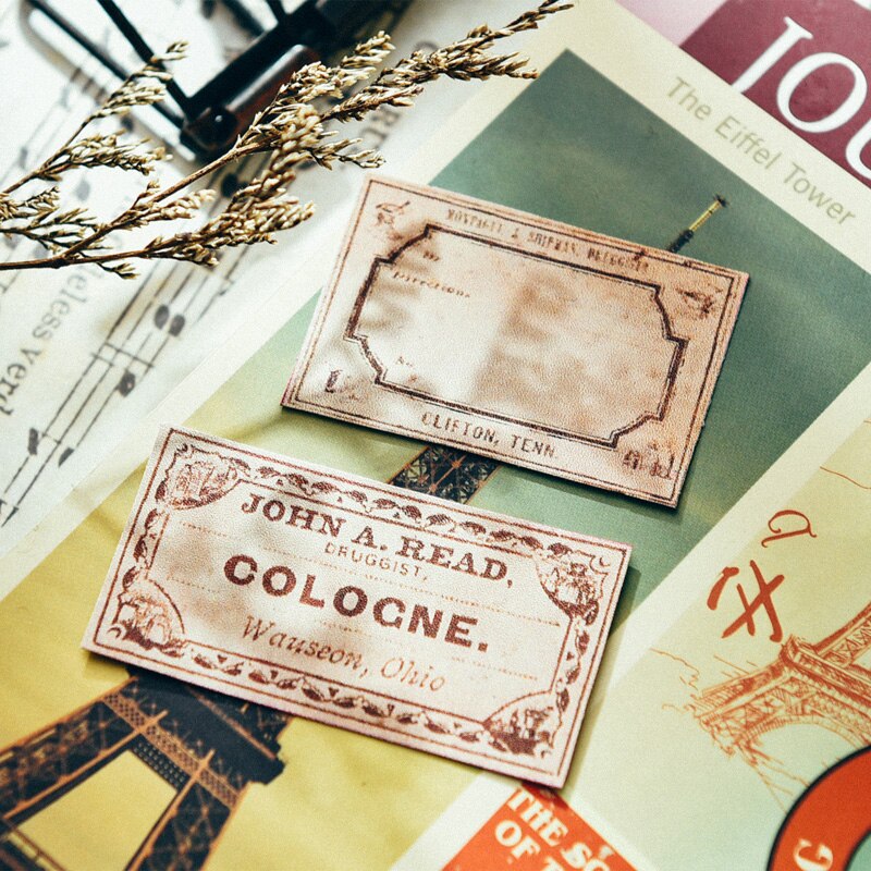 22Pcs Retro Label Bottle Vintage Stickers Junk Journal Ephemera France Style DIY Album Aesthetic Stickers Scrapbooking Material