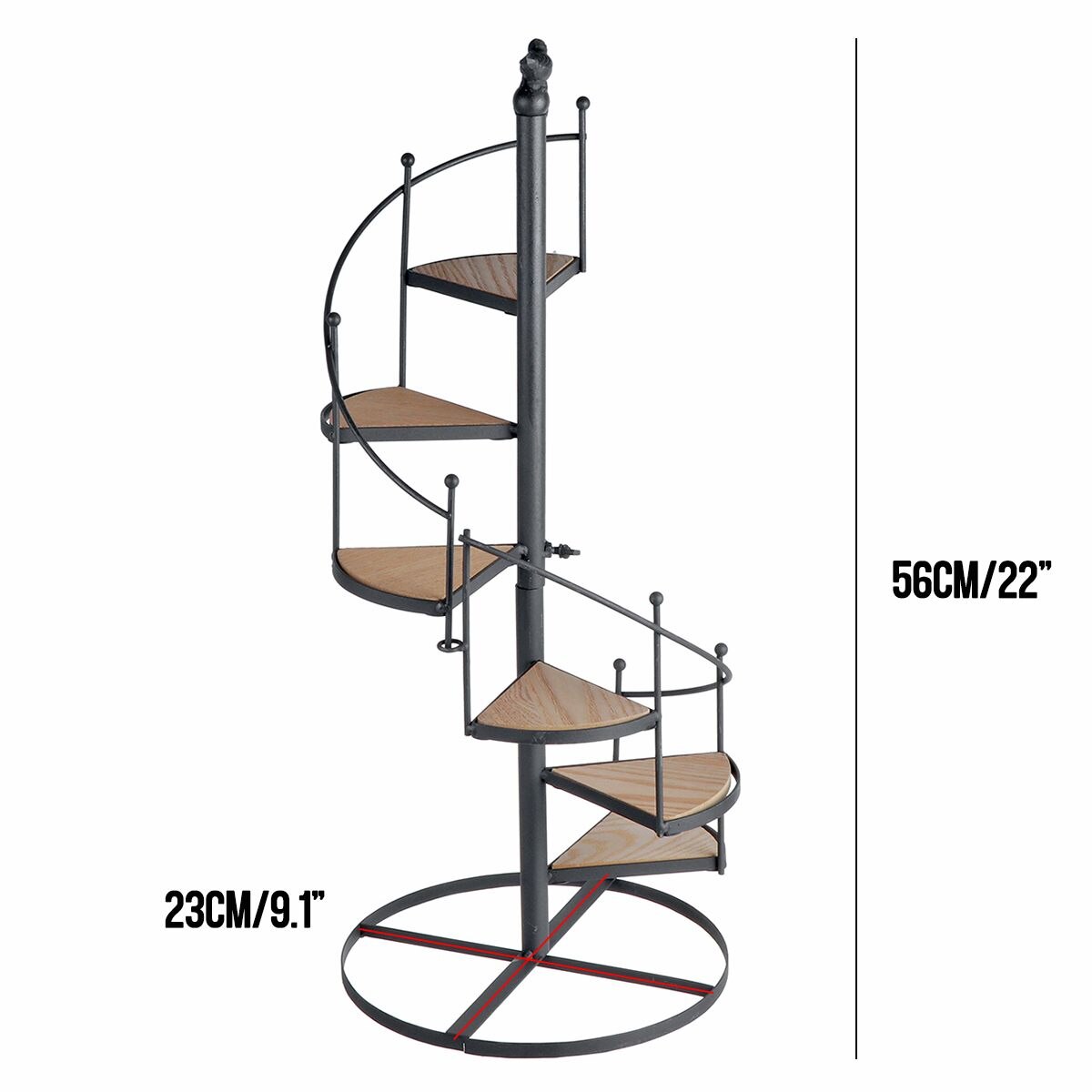 6 etager havearbejde display rack blomster plante stå spiral vitrine urtepotte hylde hjem udendørs terrasse have potter holder stativ