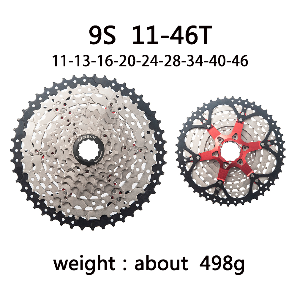 SENSAH Rower górski 8 9 10 11 12 Speed Velocidade Kaseta rowerowa MTB Freewheel Sprocket 40T 42T 46T 50T 52T dla HG HUB: Jasno szary
