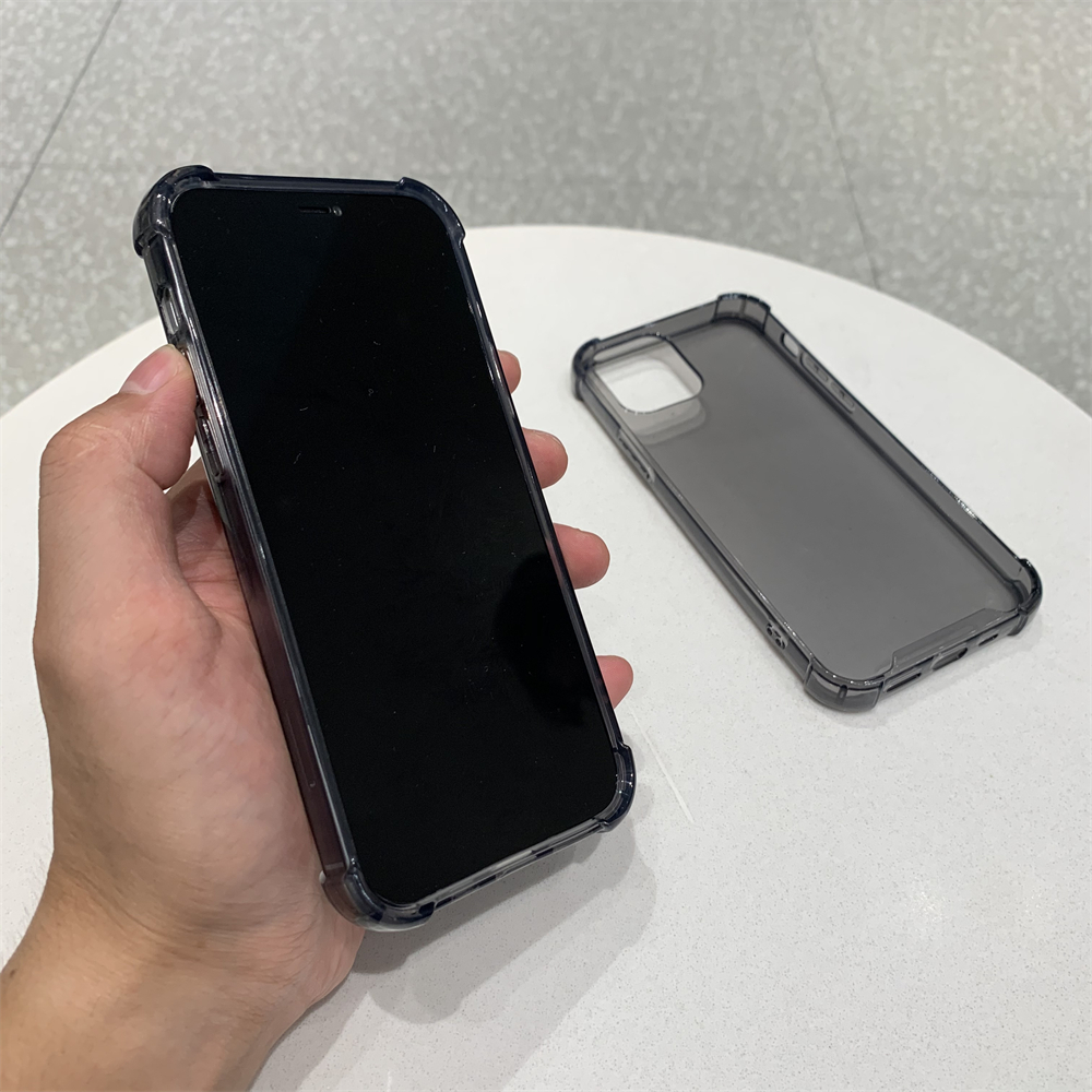 Funda de TPU suave negra transparente de para iPhone 16 15 14 Plus 13 12 11 Pro Max Mini X XS XR cubierta trasera transparente a prueba de golpes