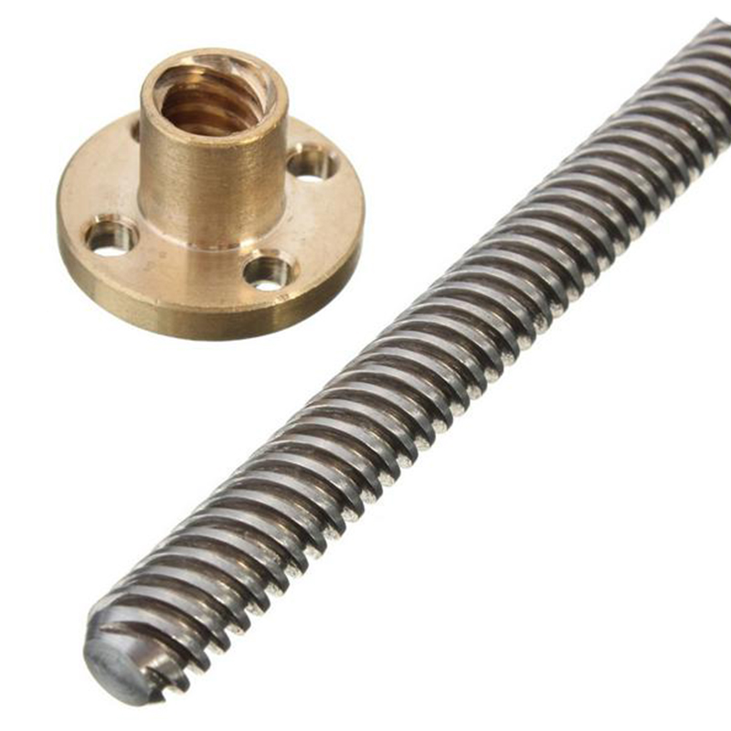 800mm Lead Screw 8mm Thread Lead Screw 2mm Pitch Lead Screw with Brass Nut For Stepping Motor Driving Guide Rail