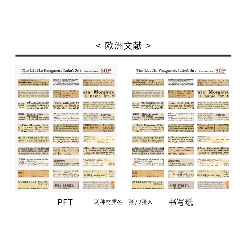2 Stks/pak Vintage Stickers Label Collage Bullet Journal Stickers Scrapbooking School Briefpapier Stickers Dagboek Dagboek Stickers: 4