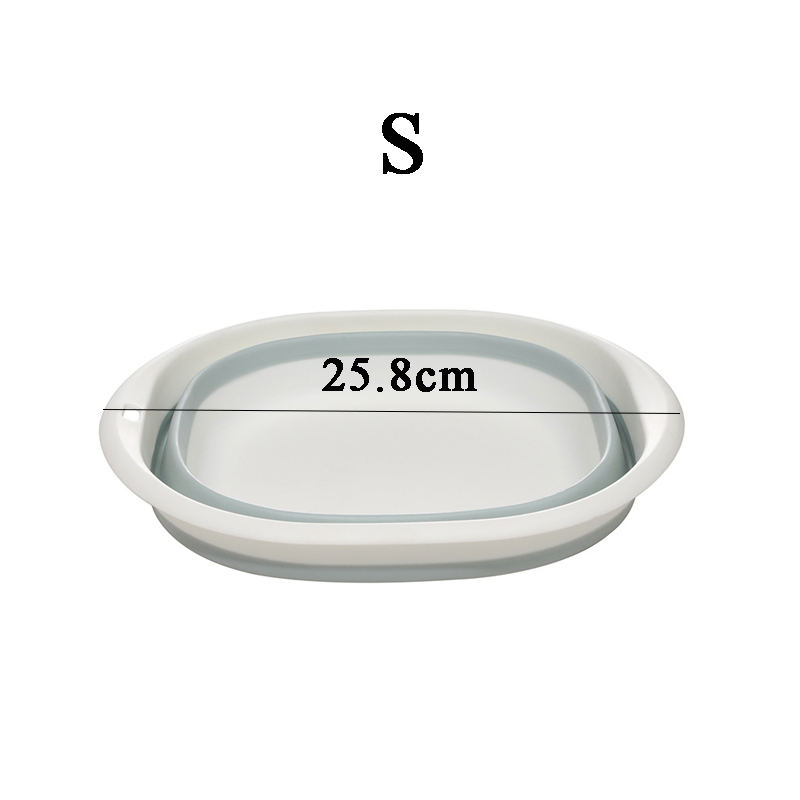 Portable Folding Basin Dirty Clothes Storage Underwear Cleaning Kitchen Sink Washing Basin Laundry Tub Baignoire pliable massage: Blue S