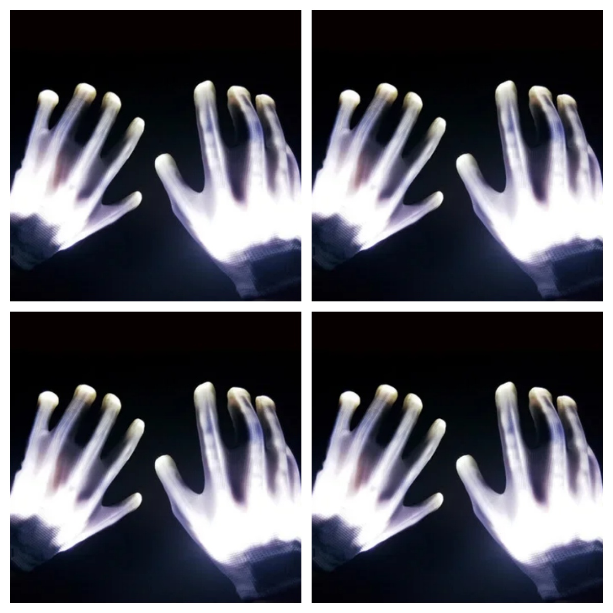 Luvas de led neon guantes brilhantes festa de halloween luz adereços luminosos piscando crânio luvas palco traje suprimentos: Rosa