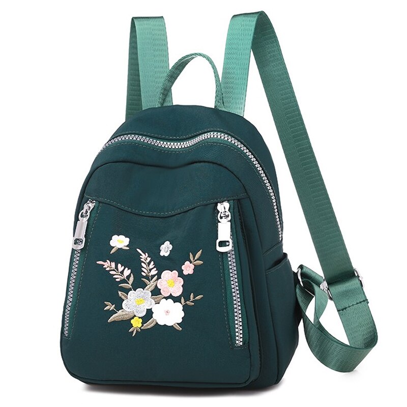 Koreaanse Stijl Borduurwerk Bloemen Vrouwen Rugzak Casual Blauw Kleine Rugzakken Voor Meisjes Oxford Rugzak Reizen Mochila Feminina Tas