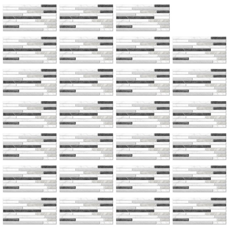 27pcs 3D Tile Stickers Self Adhesive Kitchen Floor Wall Sticker Bathroom Decor H051: 21