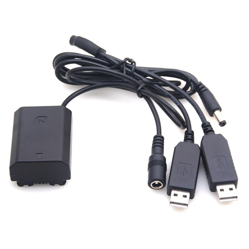 Np-Fz100 batterie factice coupleur cc double adaptateur Usb pour Sony A7Iii A9 A7Riii A7Siii appareil photo reflex numérique