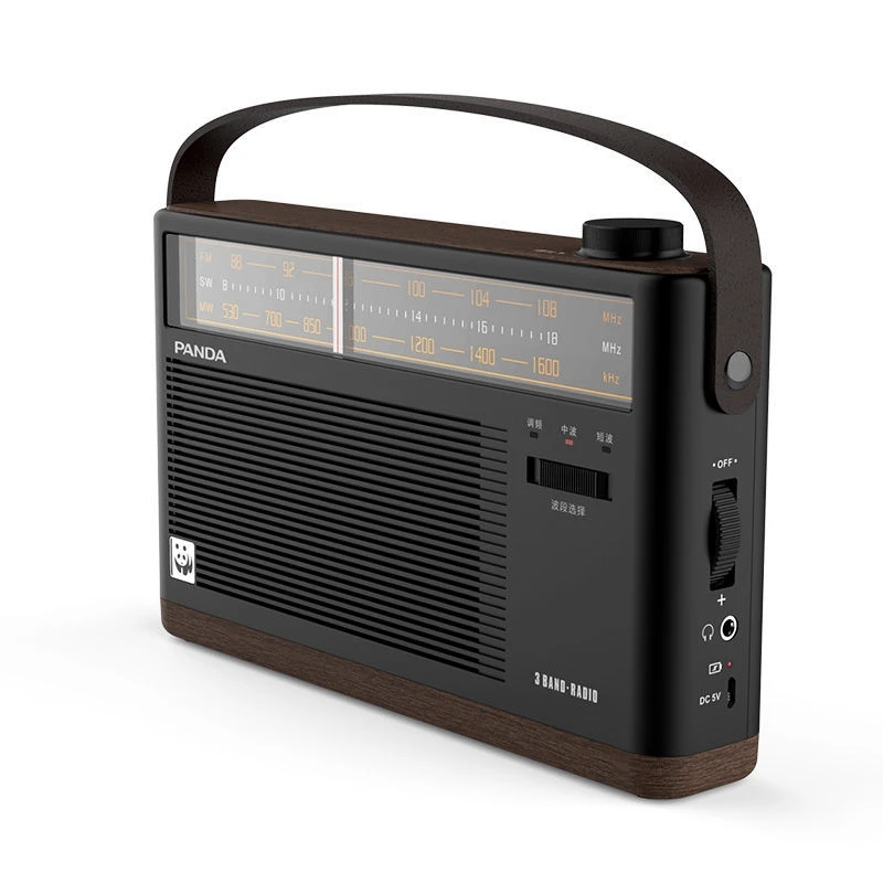 High Sound Retro FM/AM/SW 3-Band Portable Radio receiver with built-in speaker For The Elderly: green
