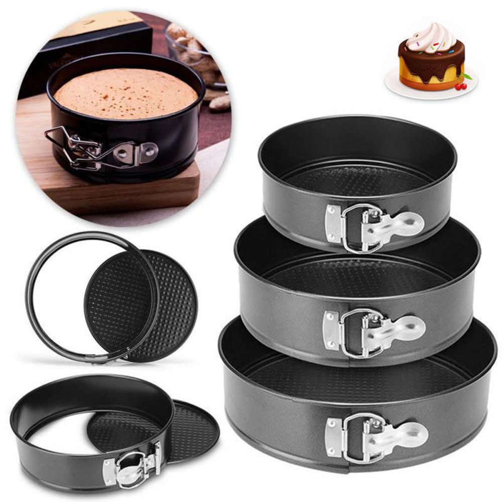 Mini rund kageform non-stick springform løs bund bradepande bakke kageform dekorationsværktøj