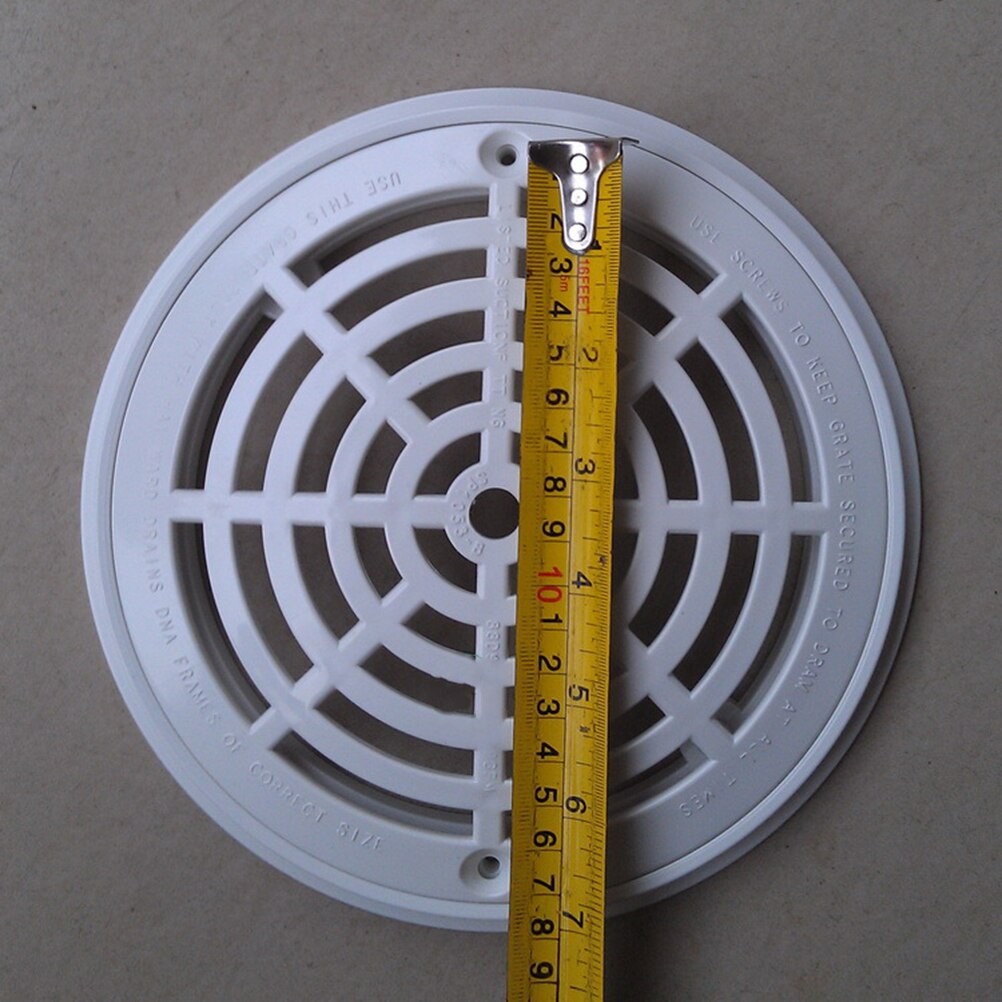 Main Drain Suction Cover White Anti-Vortex Main Drain Suction Cover Plate Replacement for In-Ground Swimming Pools