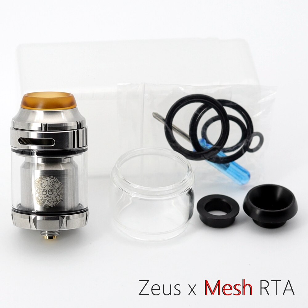 25mm Zeus X RTA 3.5ml 4.5ml Base Zeus x mesh RTA tank Deck Electronic cigarette Mods Dual Coil Vape Tank RTA Vaper atomizer: SS Mesh RTA