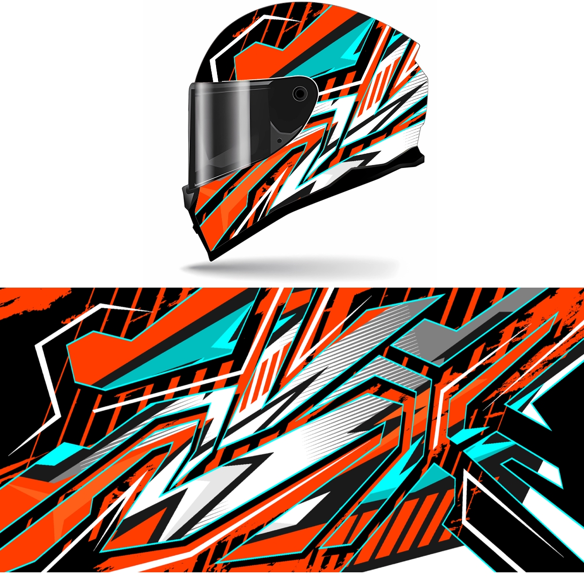 Abstract Yellow Full Helmet Wrap Sticker Motorcycl... – Grandado