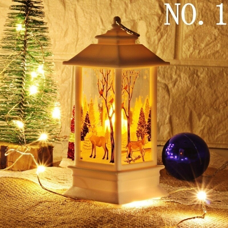 Christmas Decoration Warm Light Snowman Santa Elk Mini Angel Fairy Lantern Lighting Toy for Kid: White