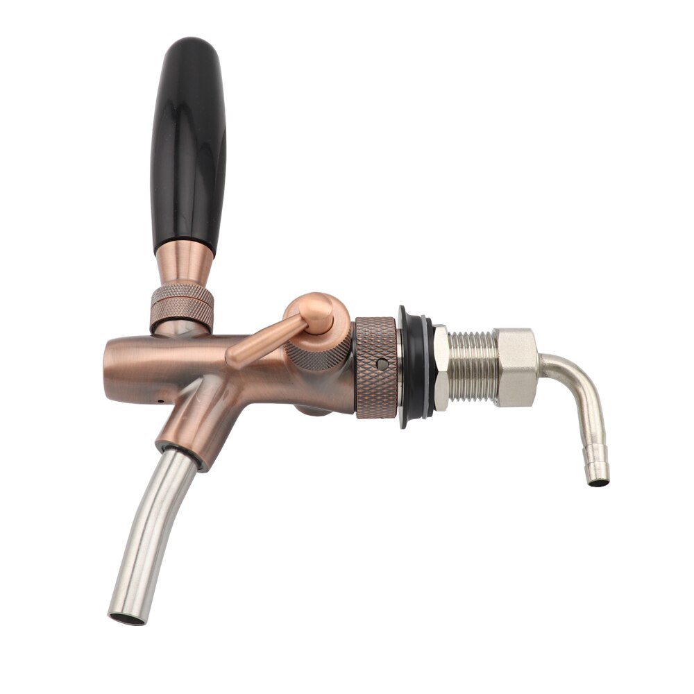 Adjustable Draft Beer Tap Faucet Bronze Plating Ball Lock Liquid Disconnect for Homebrew Kegerator Beer Keg Bar Dispenser