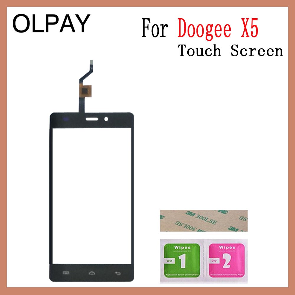5.0'' inch Mobile Phone Touch Screen For Doogee X5 / Doogee X5 Pro Touch Screen Digitizer Panel Front Glass Lens Sensor Tools: Black No Tools